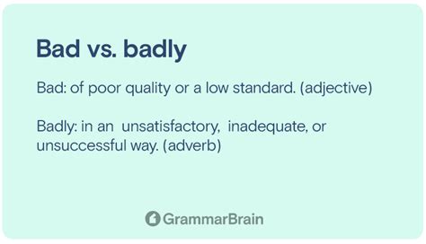 badly traduzione|badly vs bad.